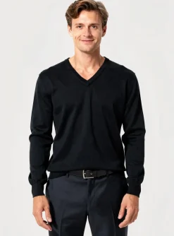Pull Enzo Di Milano Noir Manches Longues