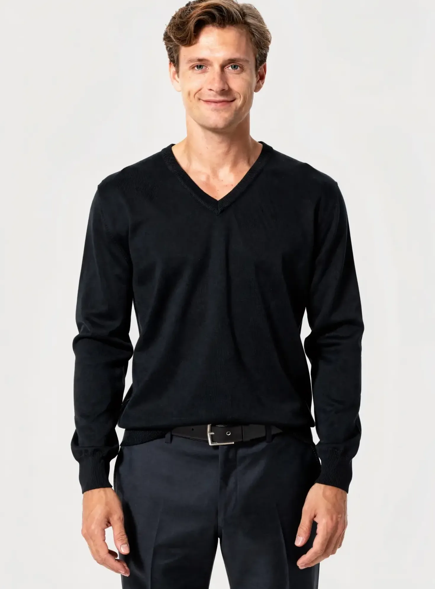 Pull Enzo Di Milano Noir Manches Longues