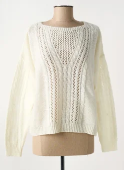 Pull Fracomina Blanc Manches Longues