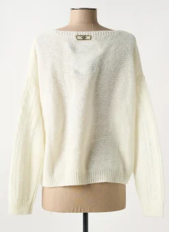 Pull Fracomina Blanc Manches Longues