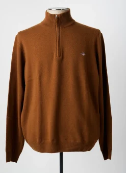 Pull Gant Marron Manches Longues