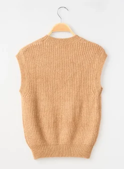 Pull Garcia Beige Sans Manche