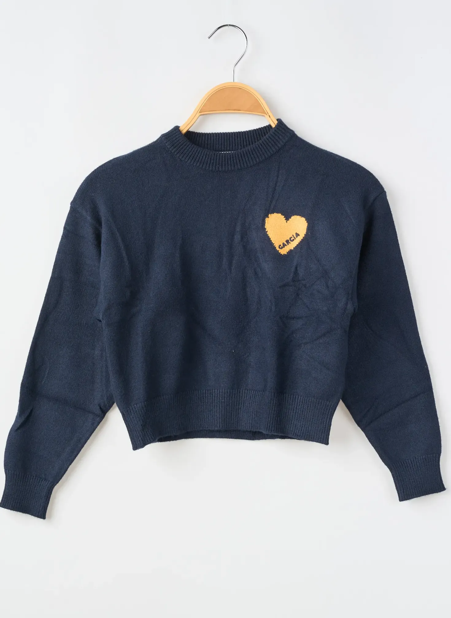 Pull Garcia Bleu Manches Longues