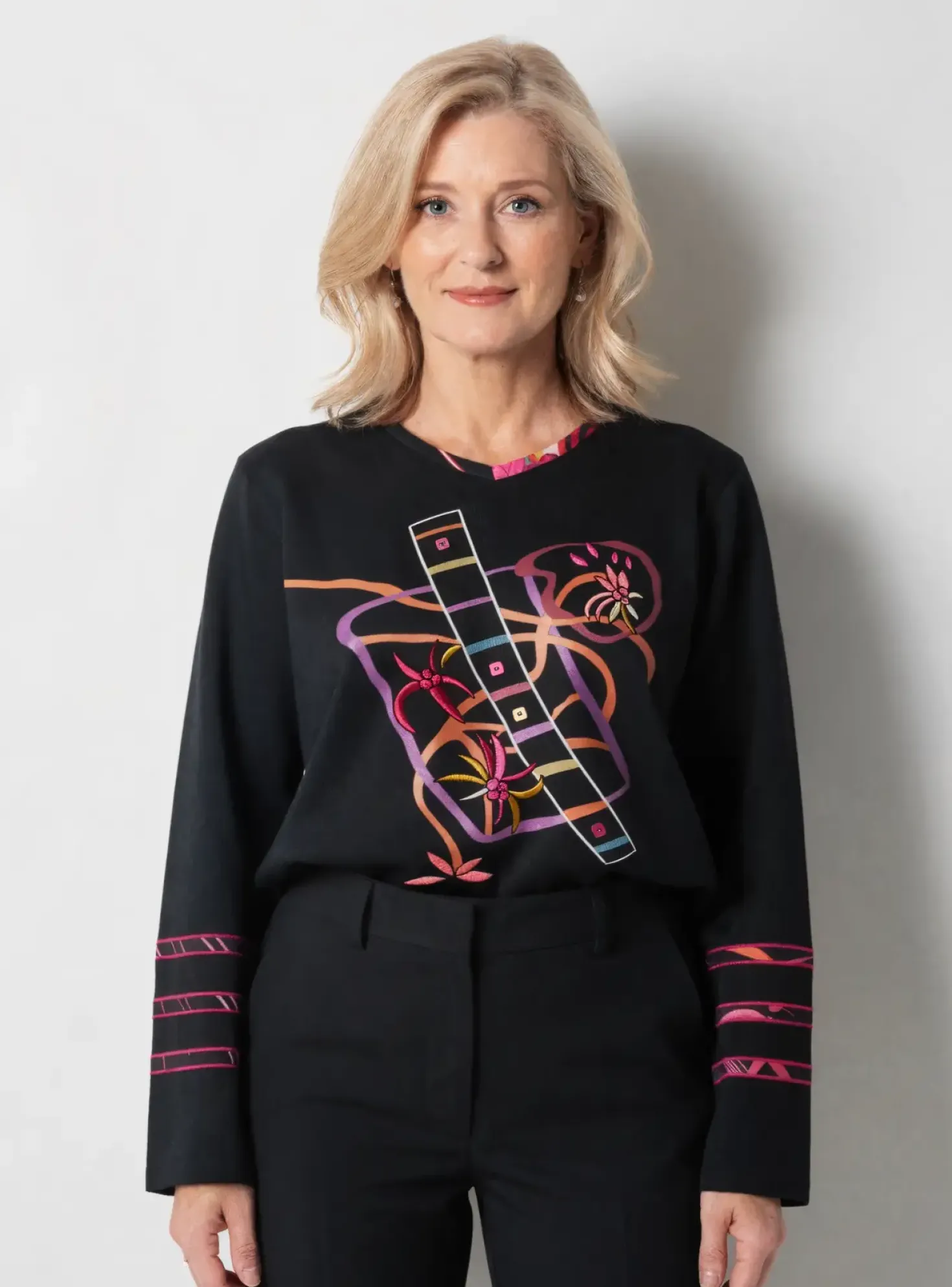 Pull Guy Dubouis Noir Manches Longues