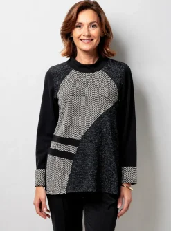 Pull Halogene Noir Manches Longues