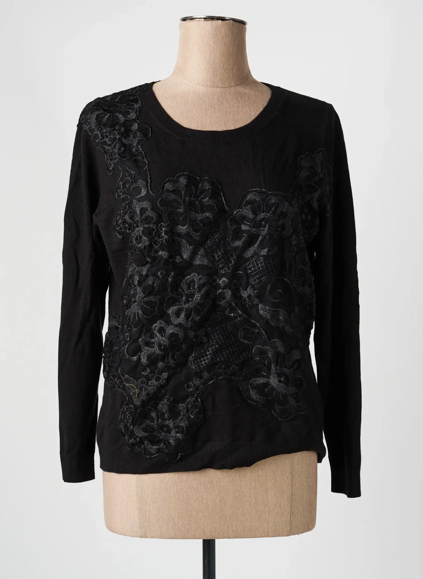 Pull Heine Noir Manches Longues
