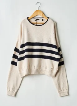 Pull Ikks Beige Manches Longues