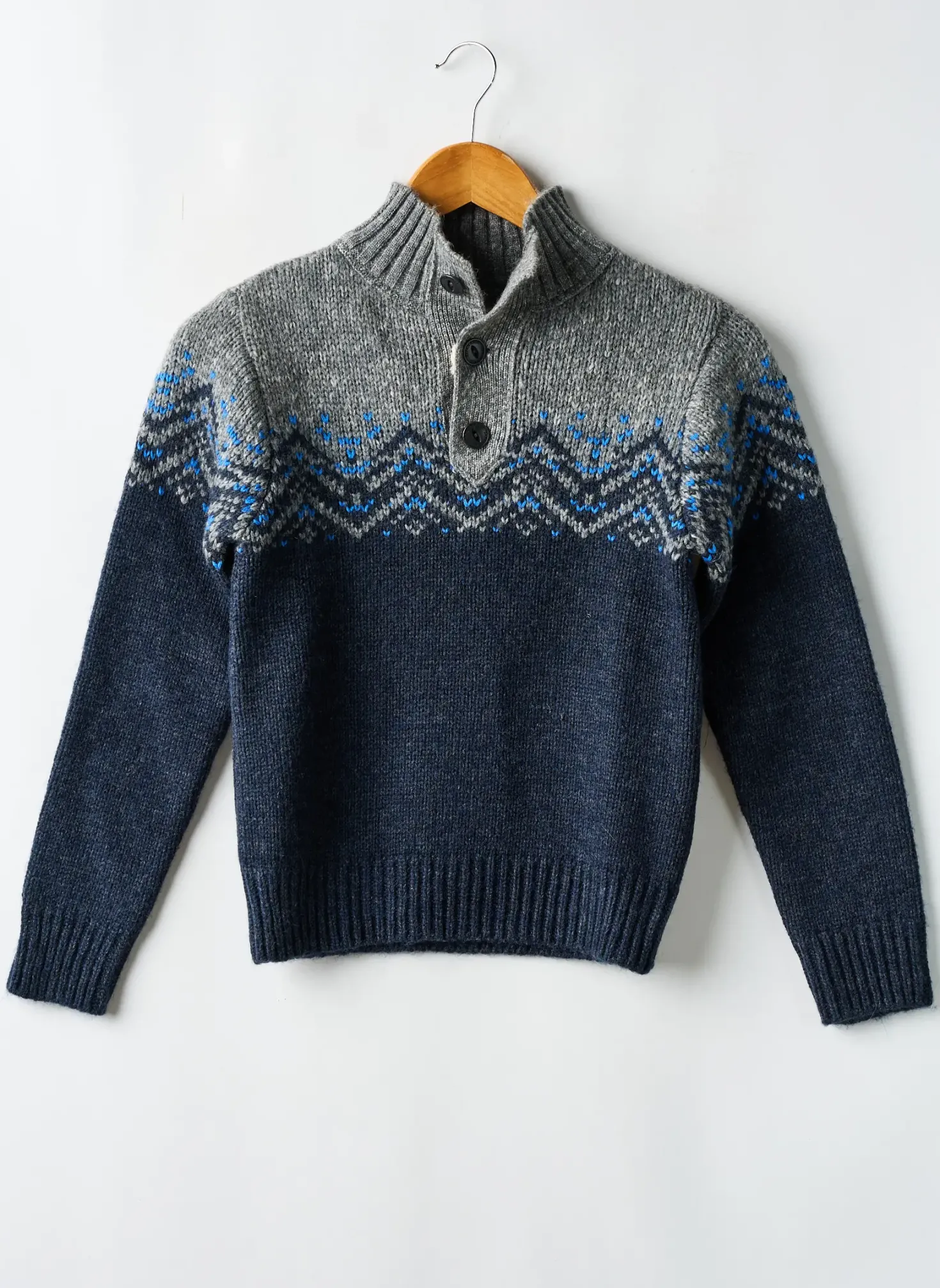 Pull Japan Rags Bleu Manches Longues