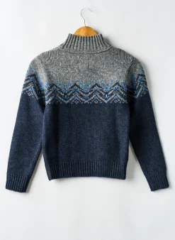 Pull Japan Rags Bleu Manches Longues