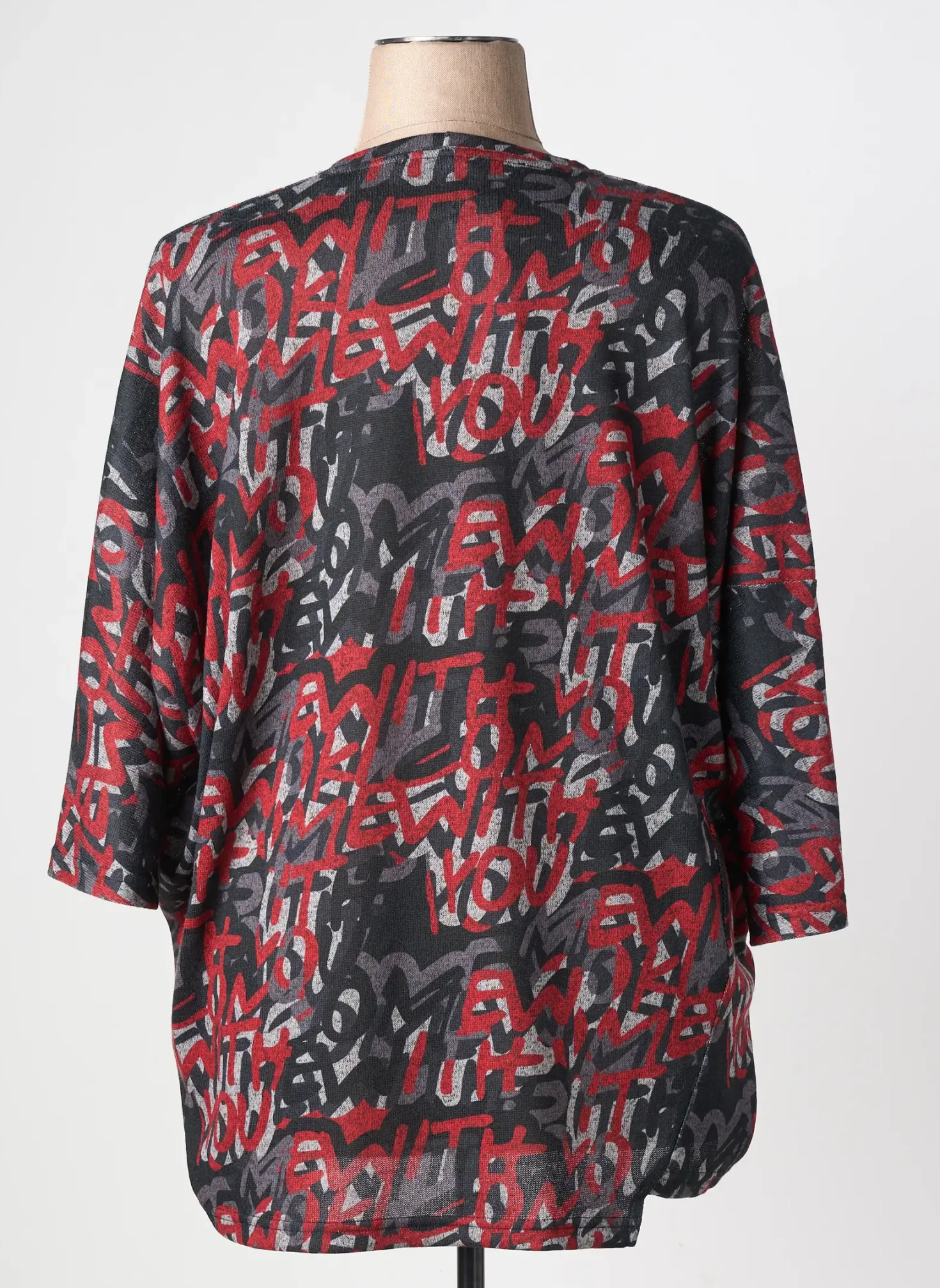 Pull Kakie Gris Manches 3/4