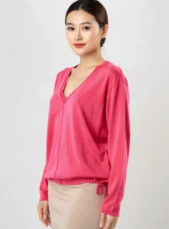Pull La Fee Maraboutee Rose Manches Longues