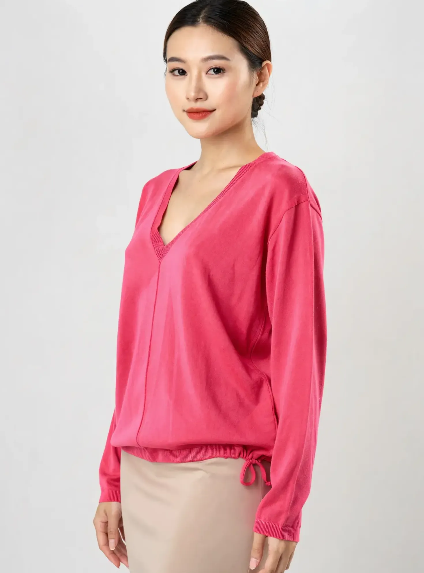 Pull La Fee Maraboutee Rose Manches Longues