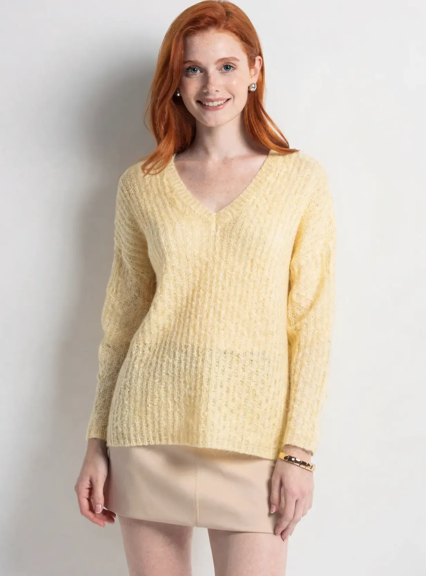 Pull Les Tricots De Léa Beige Manches Longues