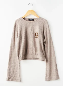 Pull Le Temps Des Cerises Beige Manches Longues