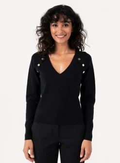 Pull Liu Jo Noir Manches Longues