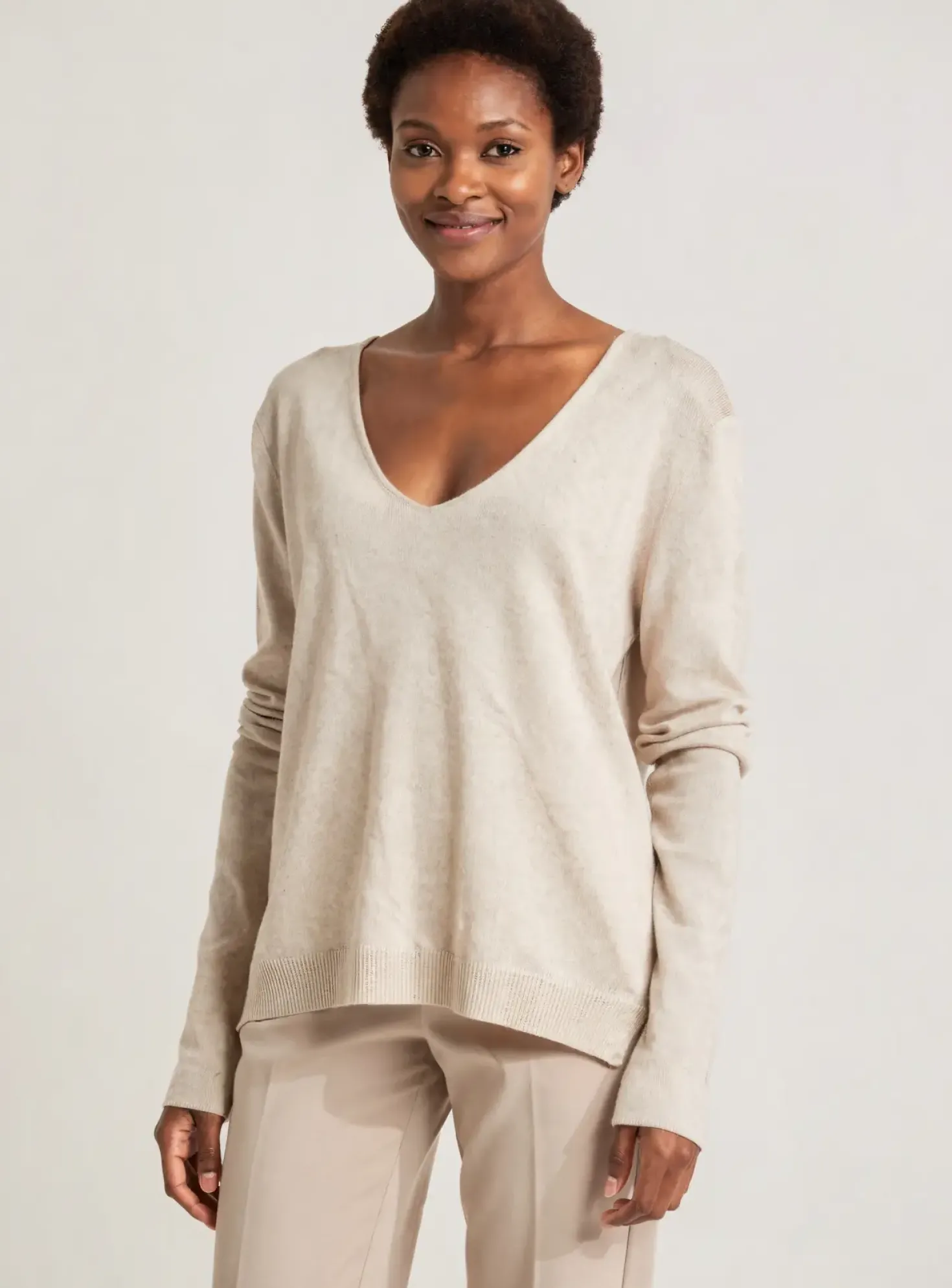 Pull Lola Espeleta Beige Manches Longues