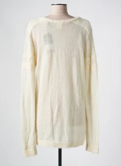 Pull Maison Scotch Blanc Manches Longues