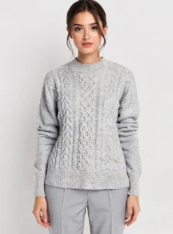 Pull Mango Gris Manches Longues
