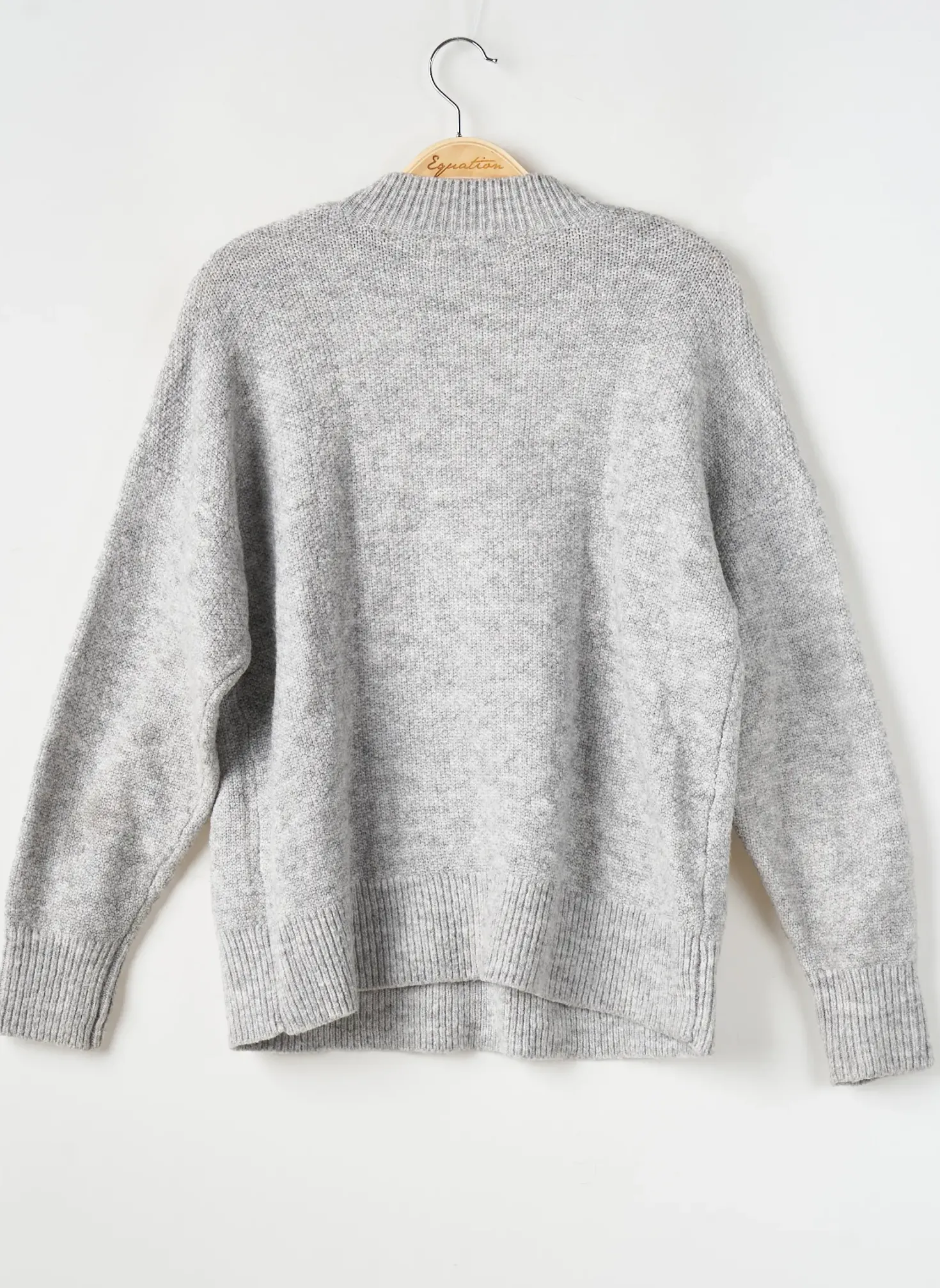 Pull Mango Gris Manches Longues
