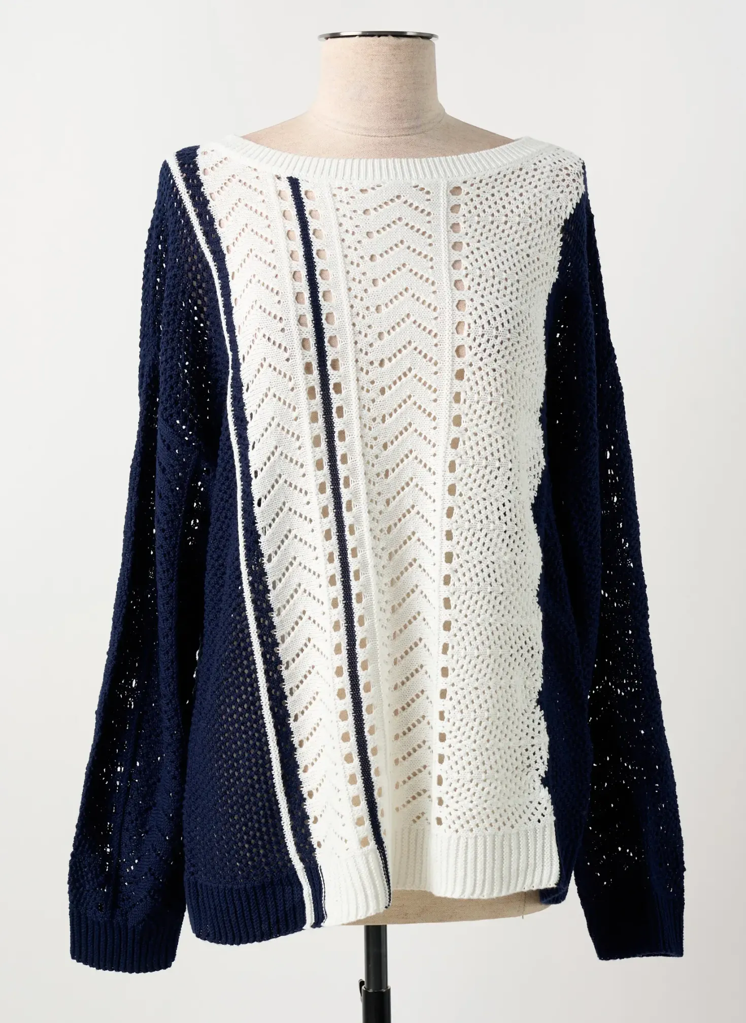 Pull Marina V Bleu Manches Longues