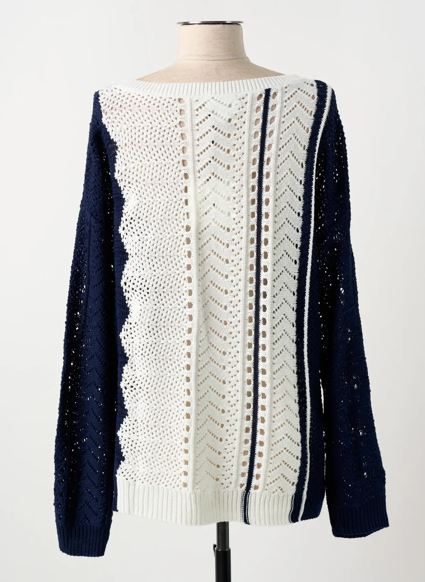Pull Marina V Bleu Manches Longues