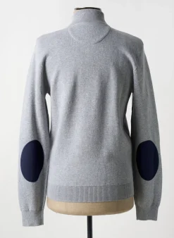 Pull Mat De Misaine Gris Manches Longues