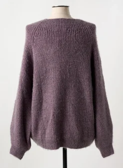 Pull Mat. Violet Manches Longues
