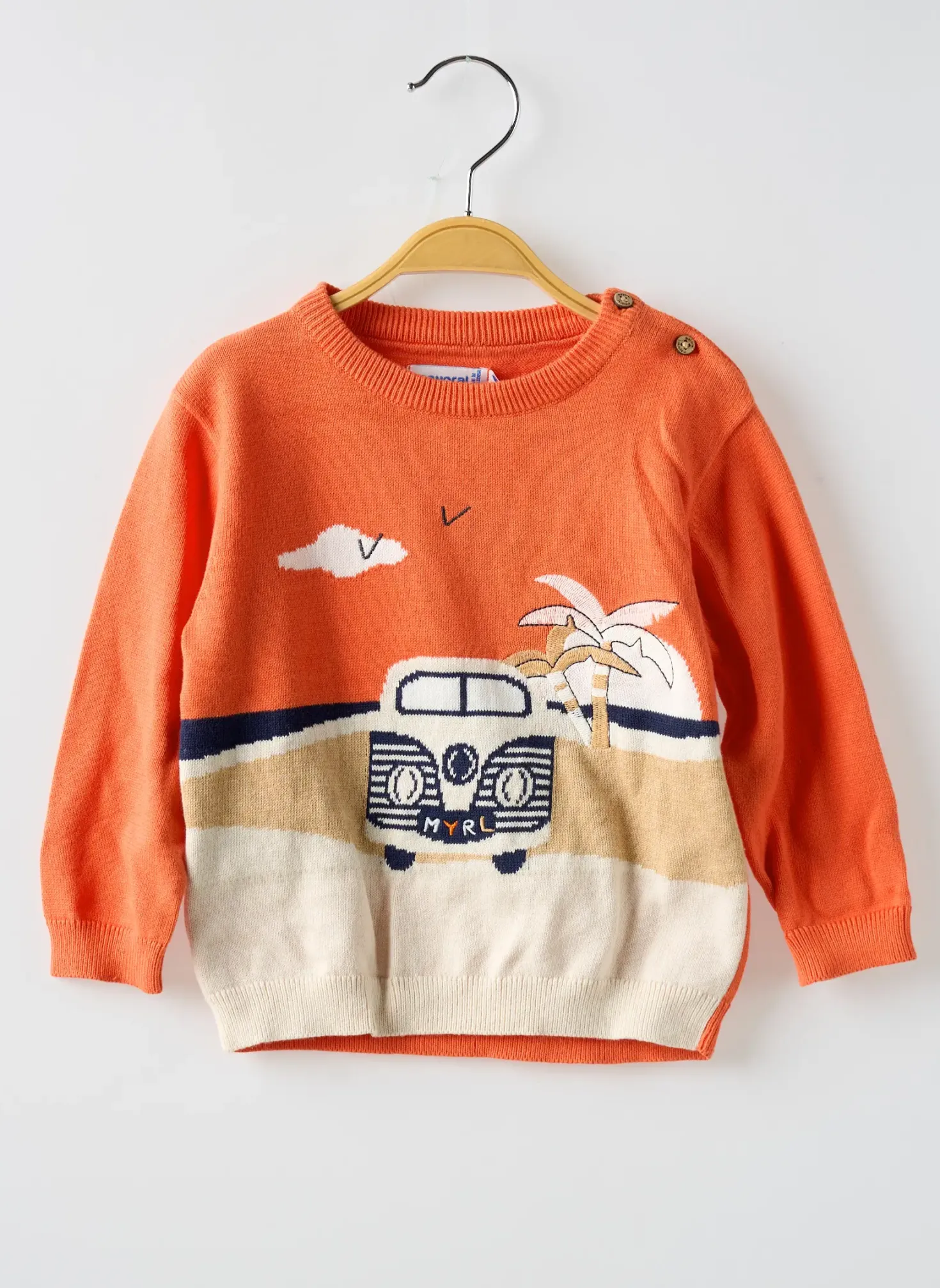 Pull Mayoral Orange Manches Longues
