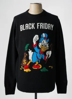 Pull Mc2 Saint Barth Noir Manches Longues