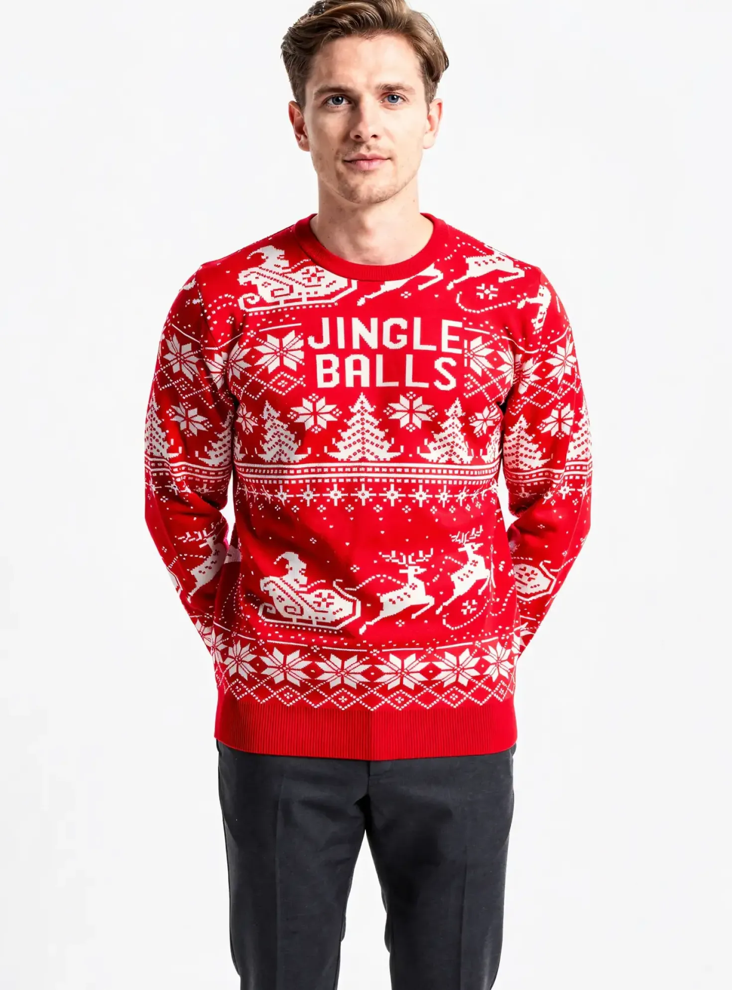 Pull Mc2 Saint Barth Rouge Manches Longues