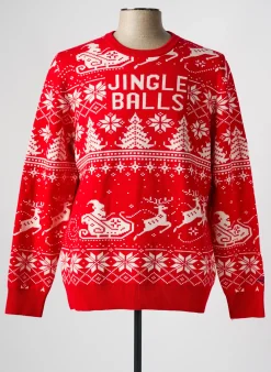 Pull Mc2 Saint Barth Rouge Manches Longues