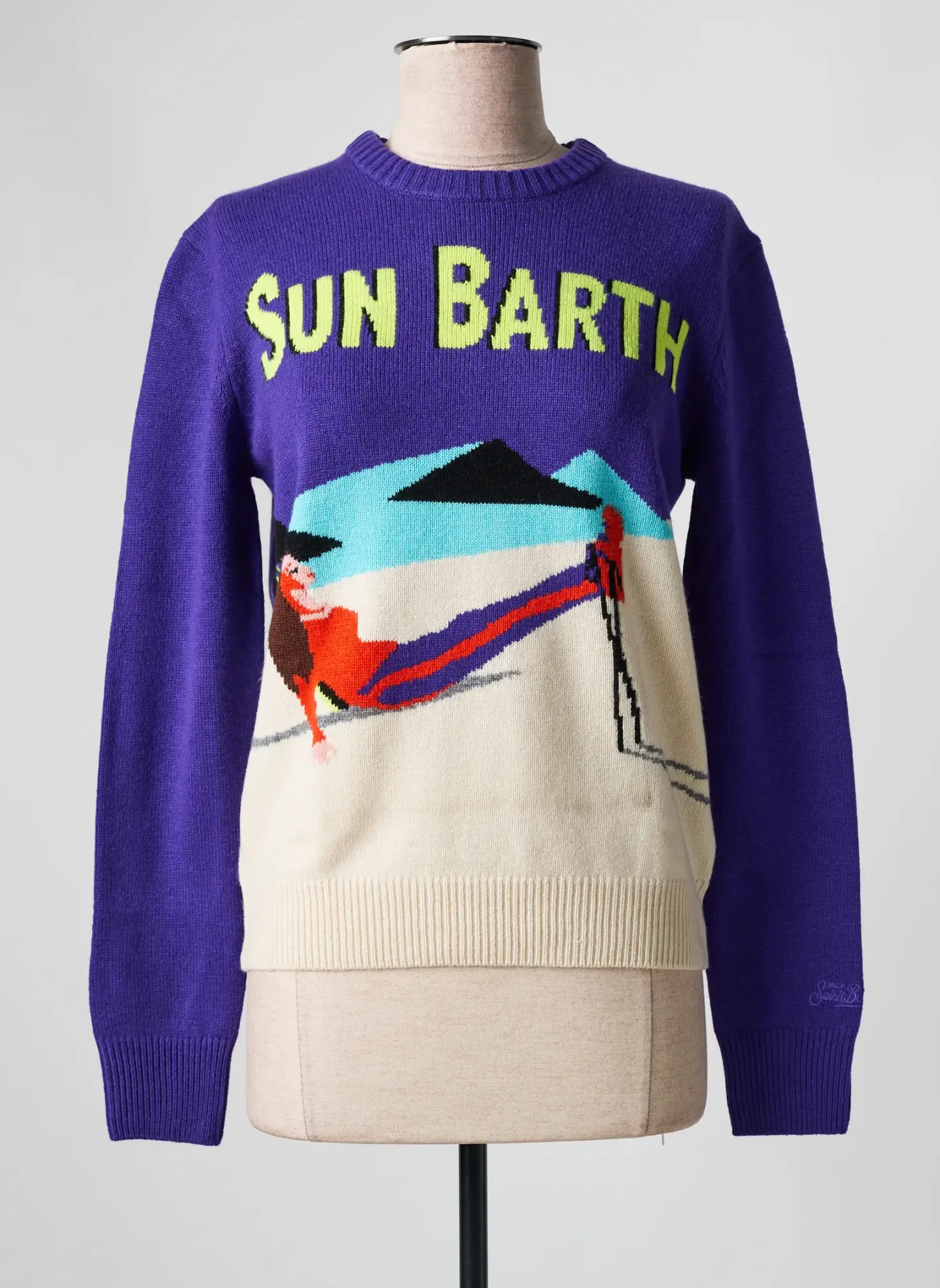 Pull Mc2 Saint Barth Violet Manches Longues