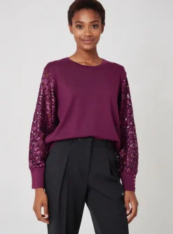 Pull Micha Violet Manches Longues