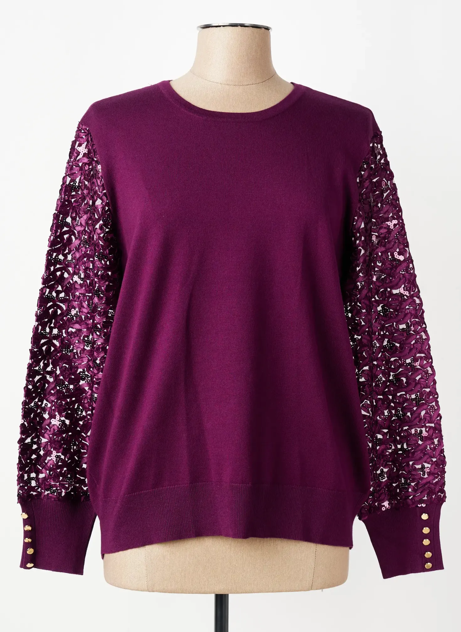 Pull Micha Violet Manches Longues