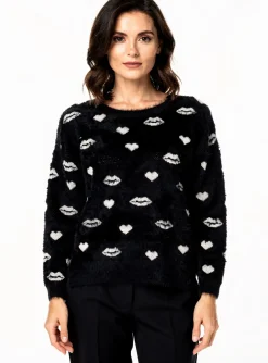 Pull Molly Bracken Noir Manches 3/4