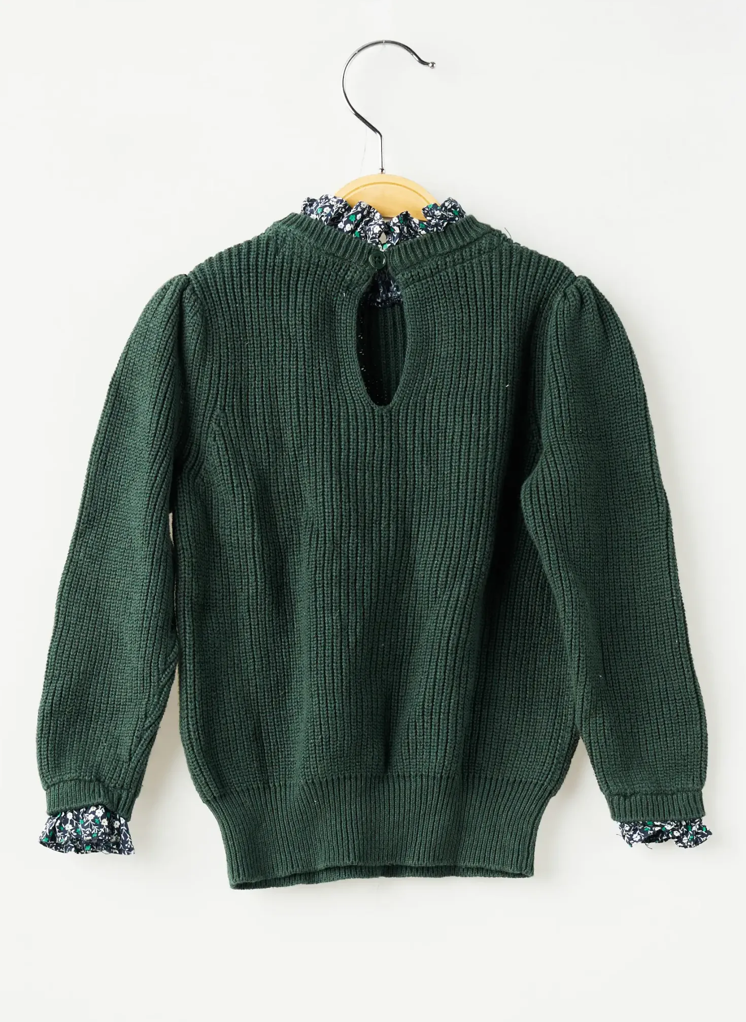 Pull Monoprix Vert Manches Longues