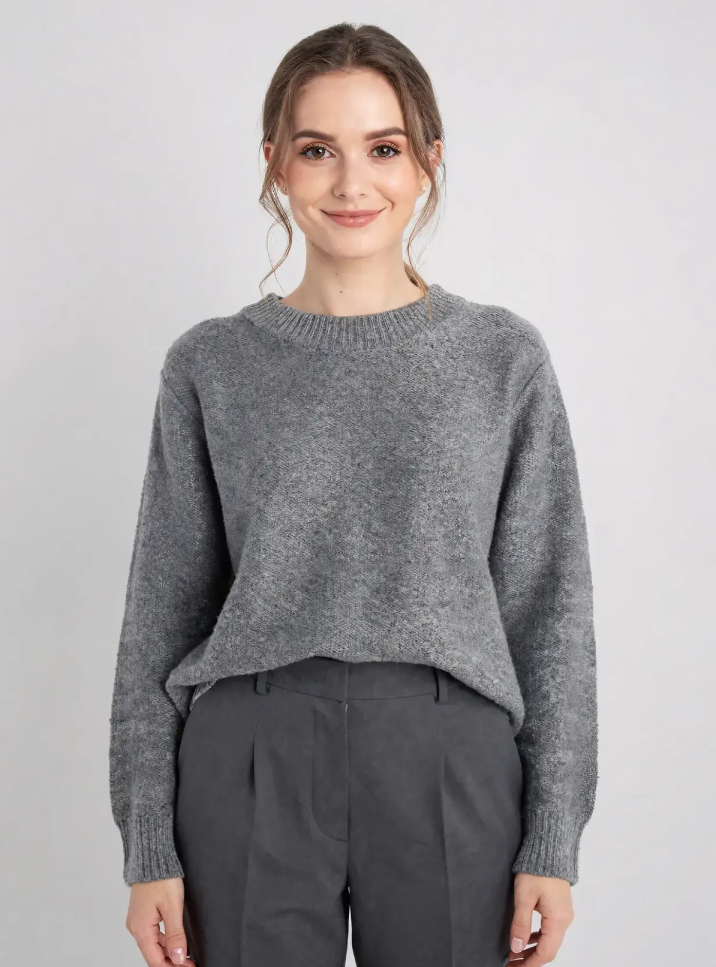 Pull More & More Gris Manches Longues