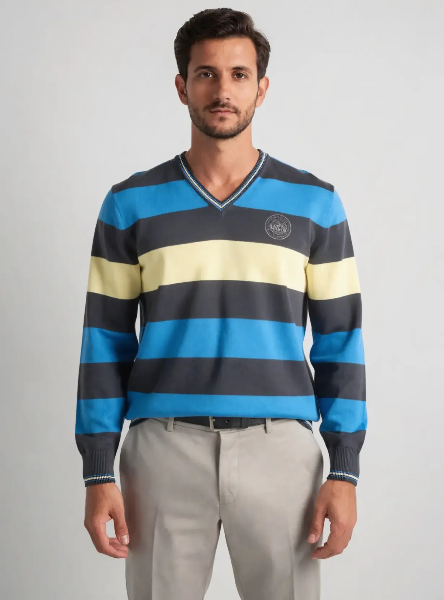 Pull Oliver Holton Bleu Manches Longues