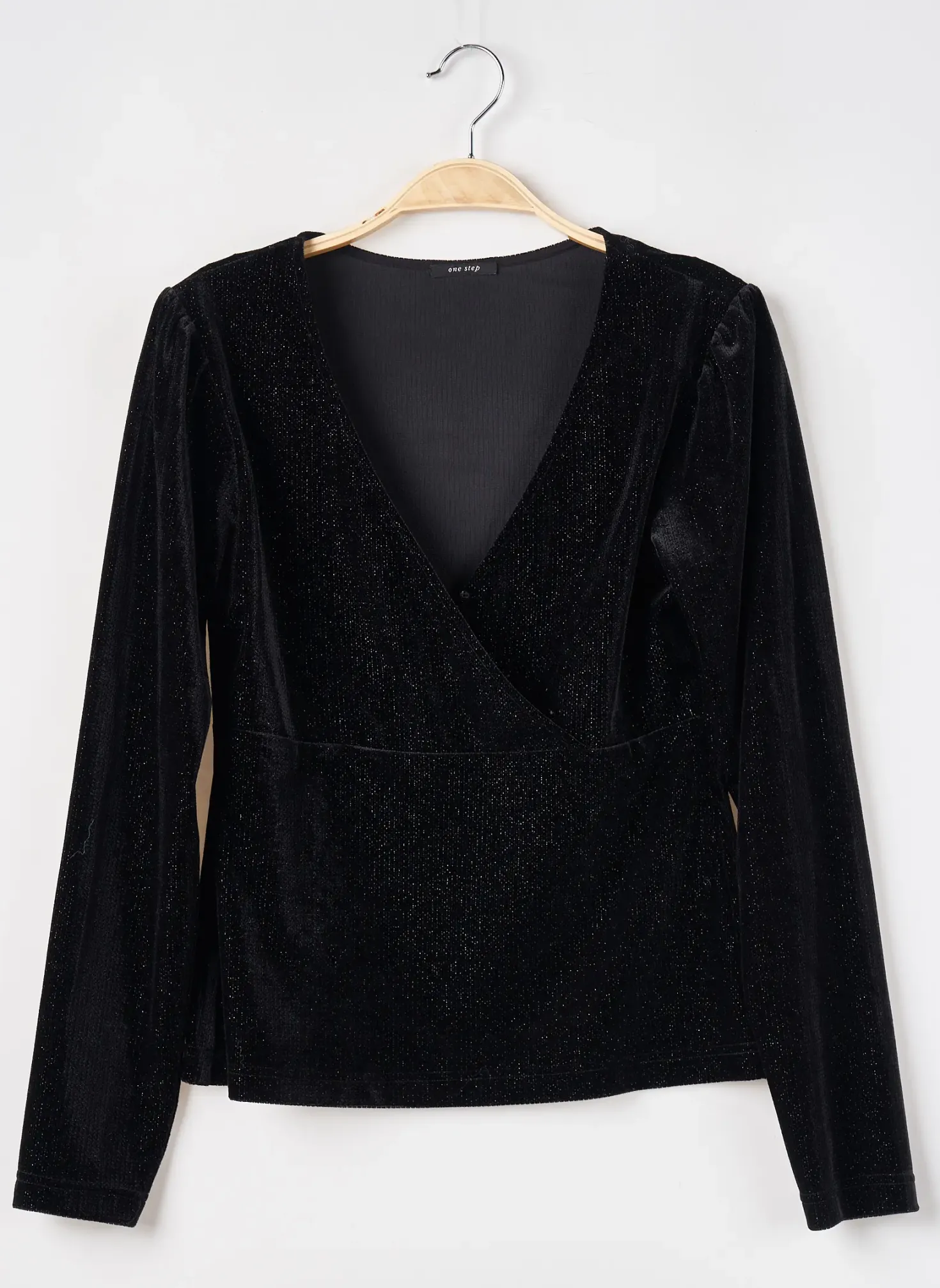 Pull One Step Noir Manches Longues