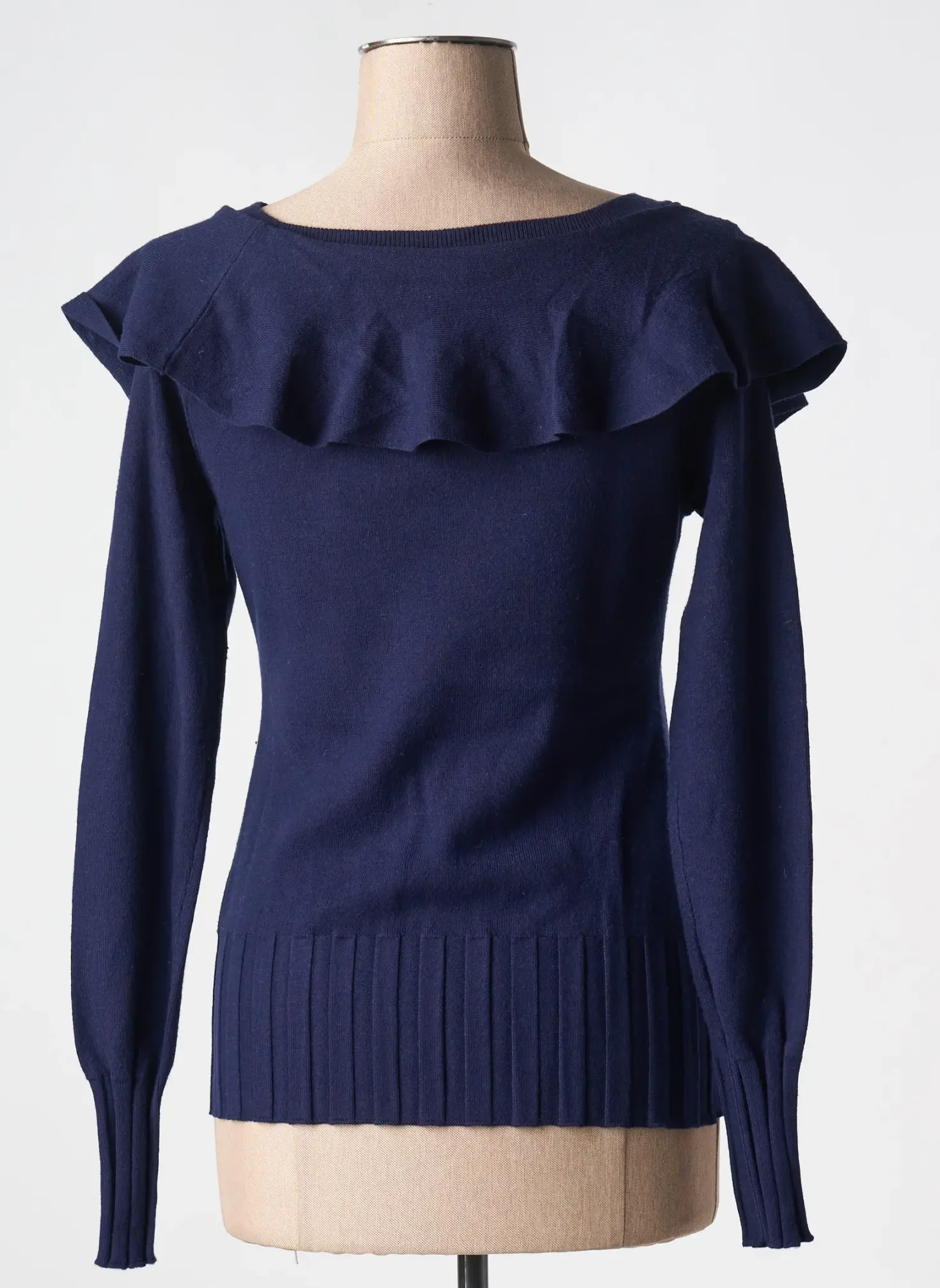 Pull Passioni Bleu Manches Longues