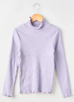 Pull Petit Bateau Violet Manches Longues