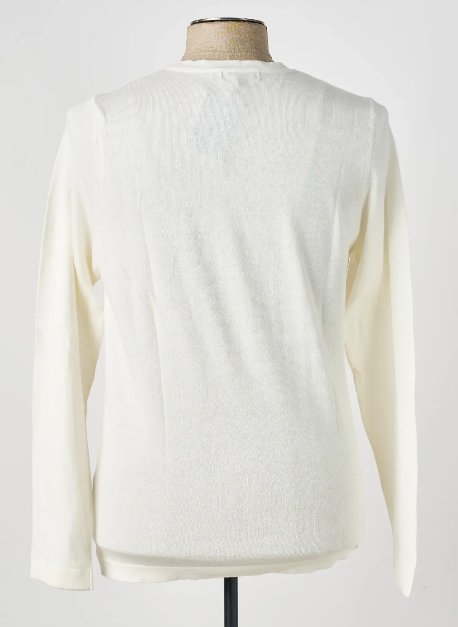 Pull Pierre Talamon Blanc Manches Longues