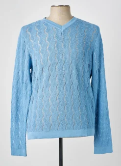 Pull Pierre Talamon Bleu Manches Longues