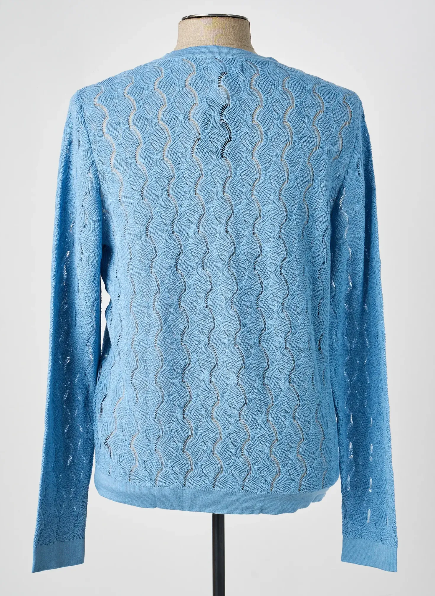 Pull Pierre Talamon Bleu Manches Longues