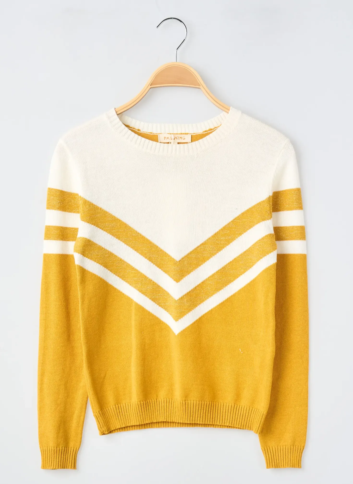 Pull Pm Loving Jaune Manches Longues
