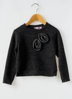 Pull P'tit Môme Gris Manches Longues