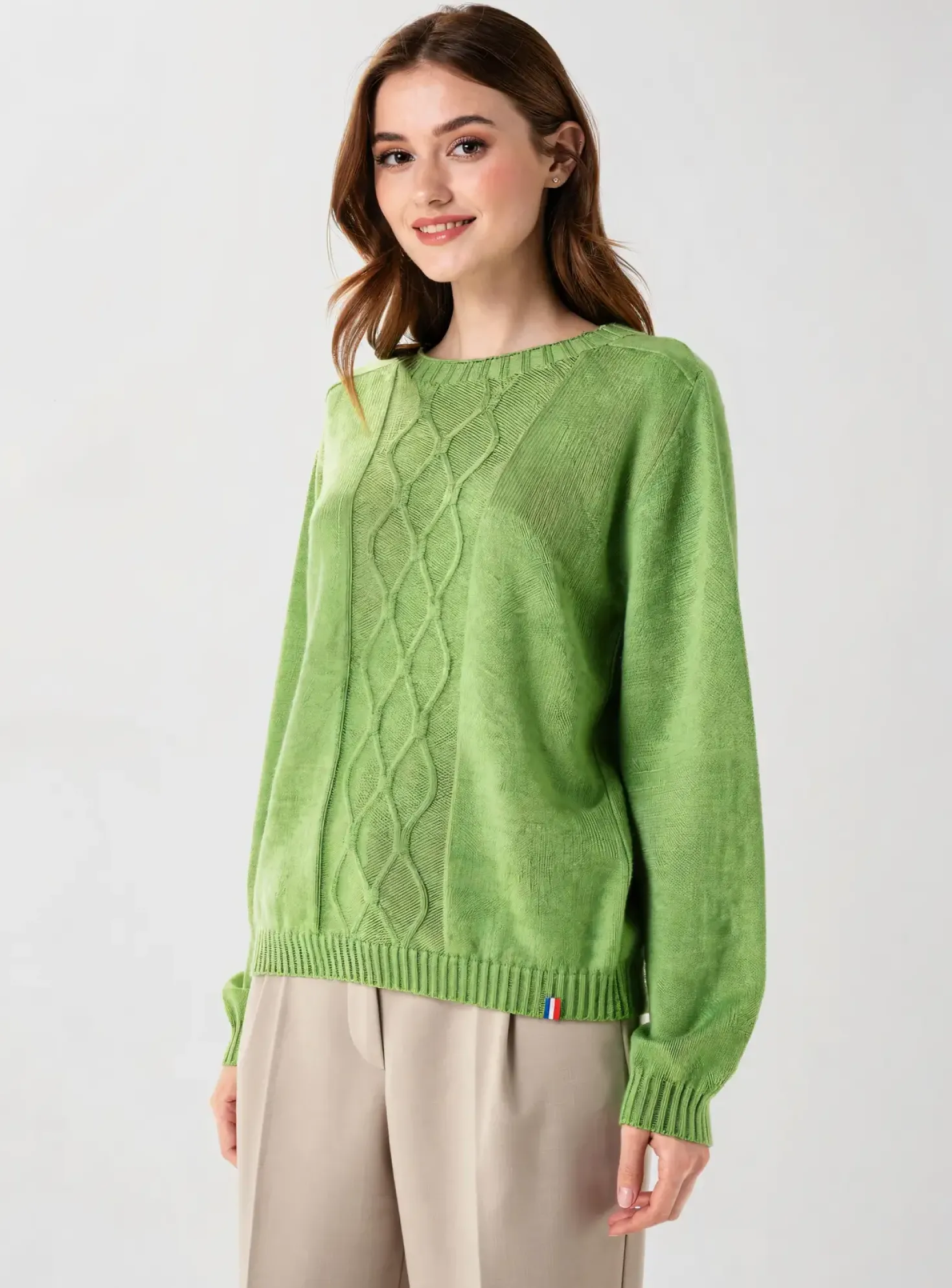 Pull Pull & Maille Vert Manches Longues