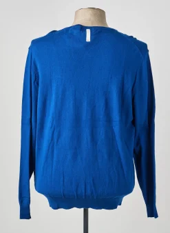 Pull Serge Blanco Bleu Manches Longues