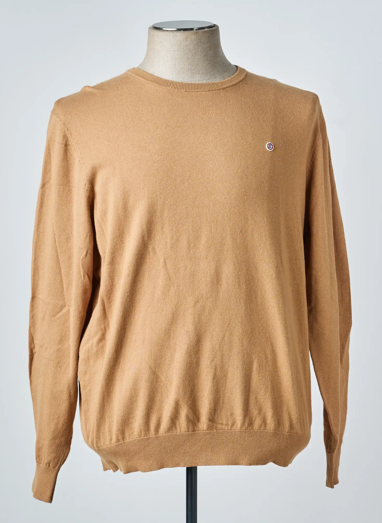 Pull Serge Blanco Marron Manches Longues