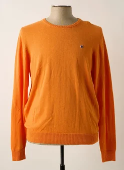 Pull Serge Blanco Orange Manches Longues